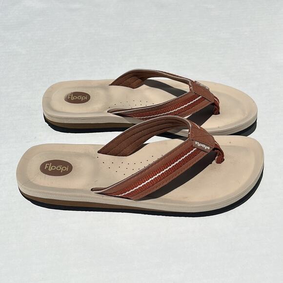 Floopi  Flip flops Women’s Casual Sandals with Comfortable Heel Cushion Size 10 - Picture 3 of 4